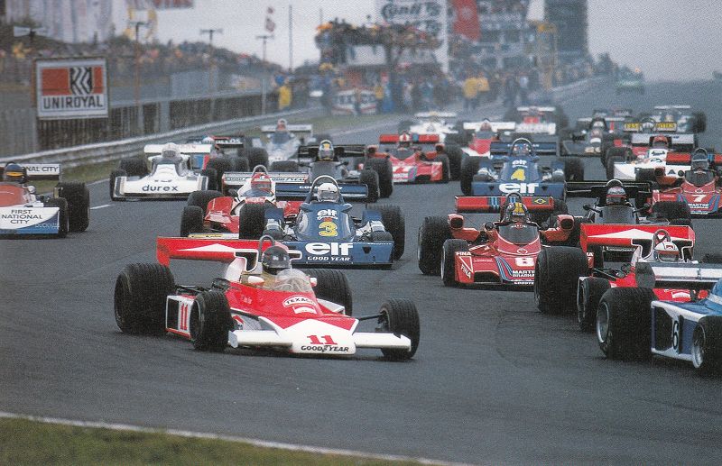 James Hunt 11 dahinter Jody Scheckter 3 und Niki Lauda Grosser Preis von Deutschland 1976